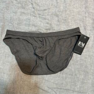 N2N Bodywear Thermal Grey Pouch Briefs Size Large NWT